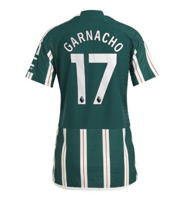 Manchester United Alejandro Garnacho #17 Bortatröja Kvinnor 2023-24 Kortärmad